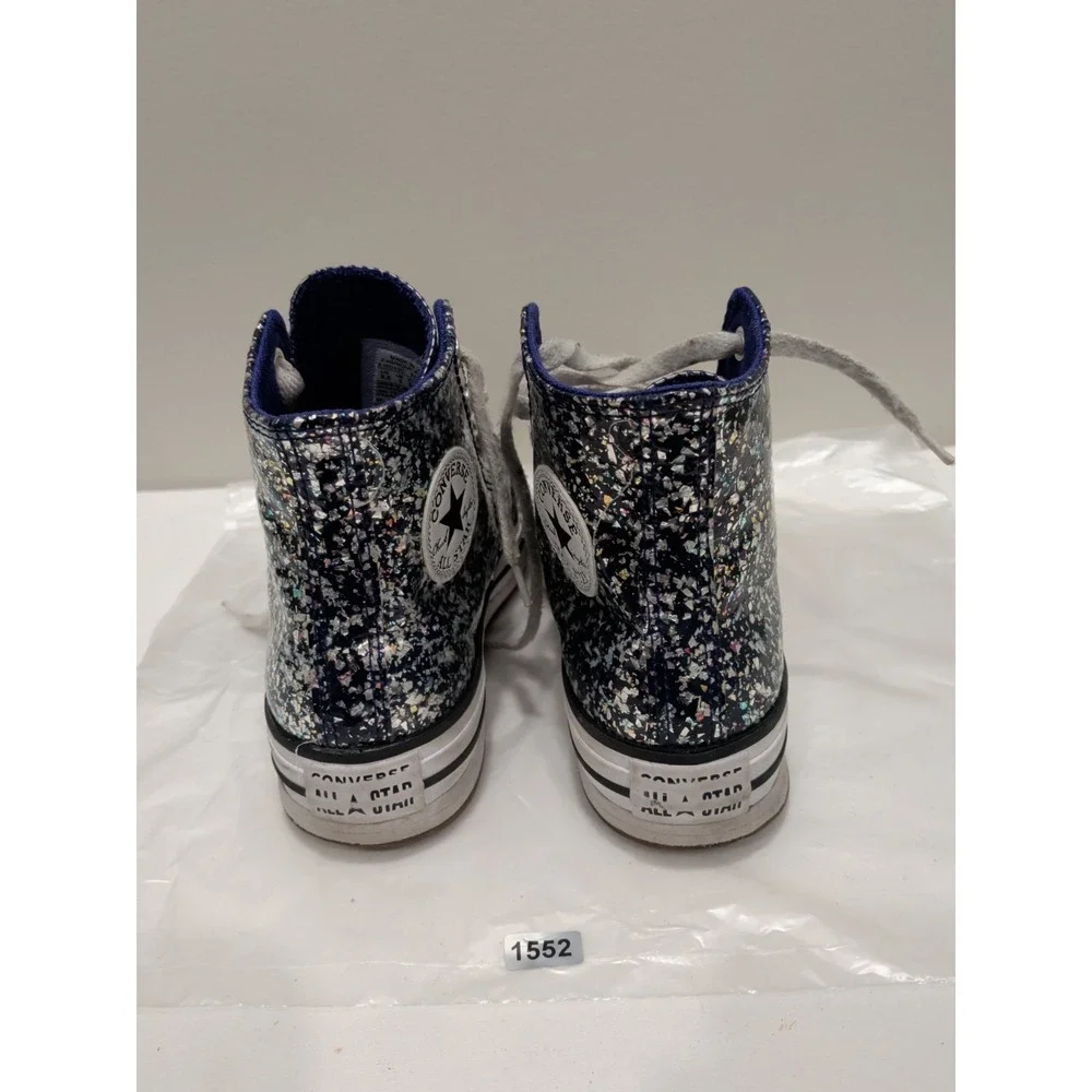 Converse Chuck Taylor AllStar EVA Lift High PS Glitter  Night Indigo Sz 3.5 Girl